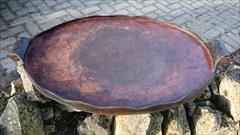 Antique Bultlers Tray Leather 23w 14d 2halfH 5.JPG